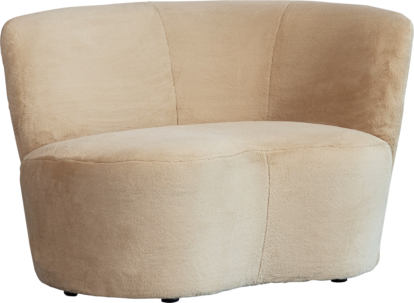 Woood Stone Sofabænk Højrevendt Polyester Natur 73x112x80