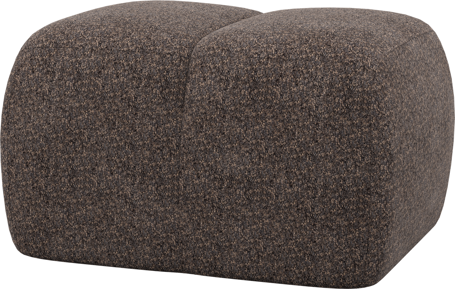 Puf Woood Mojo Chenille Brun Blød Siddepuf Fodskammel H45ã B84ã D64