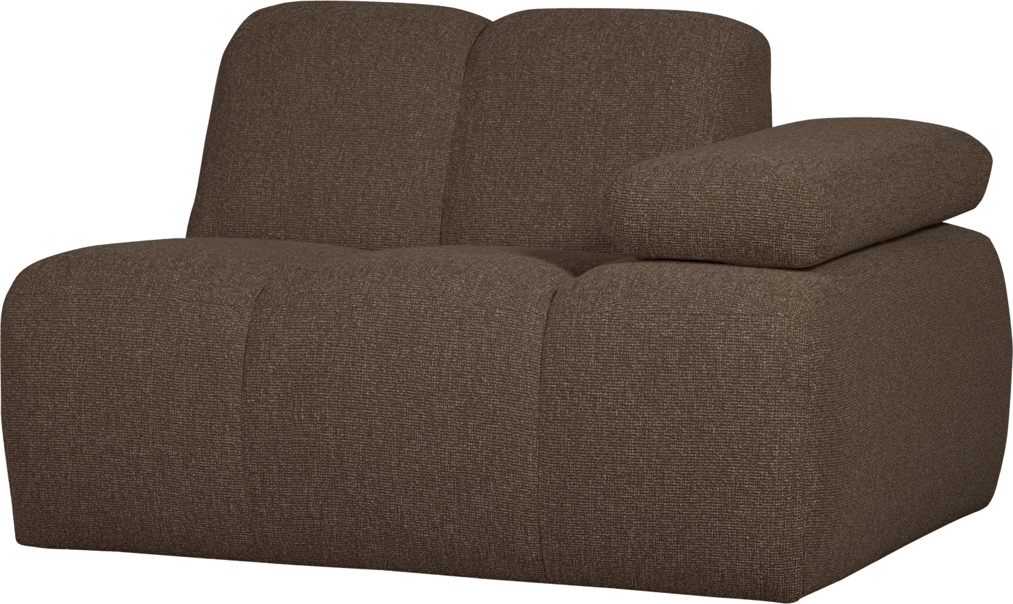 Modulsofa Woood Mojo Højrevendt -personers Modul Brun Melange Bouclé Slidstærk 124ã 97