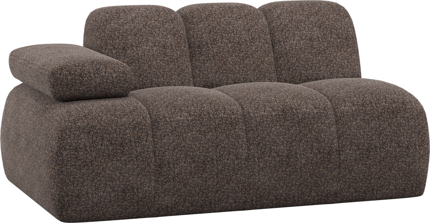 Modulsofa Woood Mojo -personers Venstre Valley Chenille Brun 100 Polyester