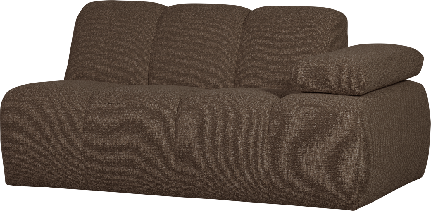 Modulsofa Woood Mojo -personers Sofamodul Højre Brun Melange Bouclé Fast Slidstærkt Stof