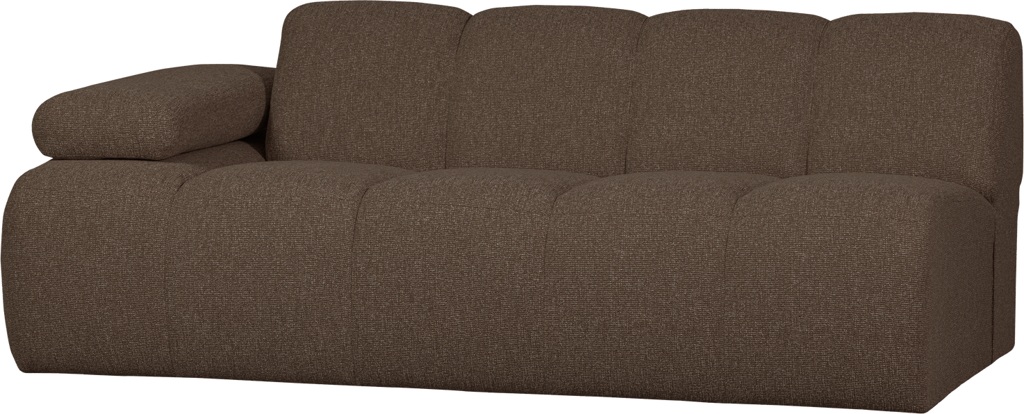 Modulsofa Woood Mojo -personers Sofamodul Venstrevendt Armlæn 204 Brun Melange Bouclé