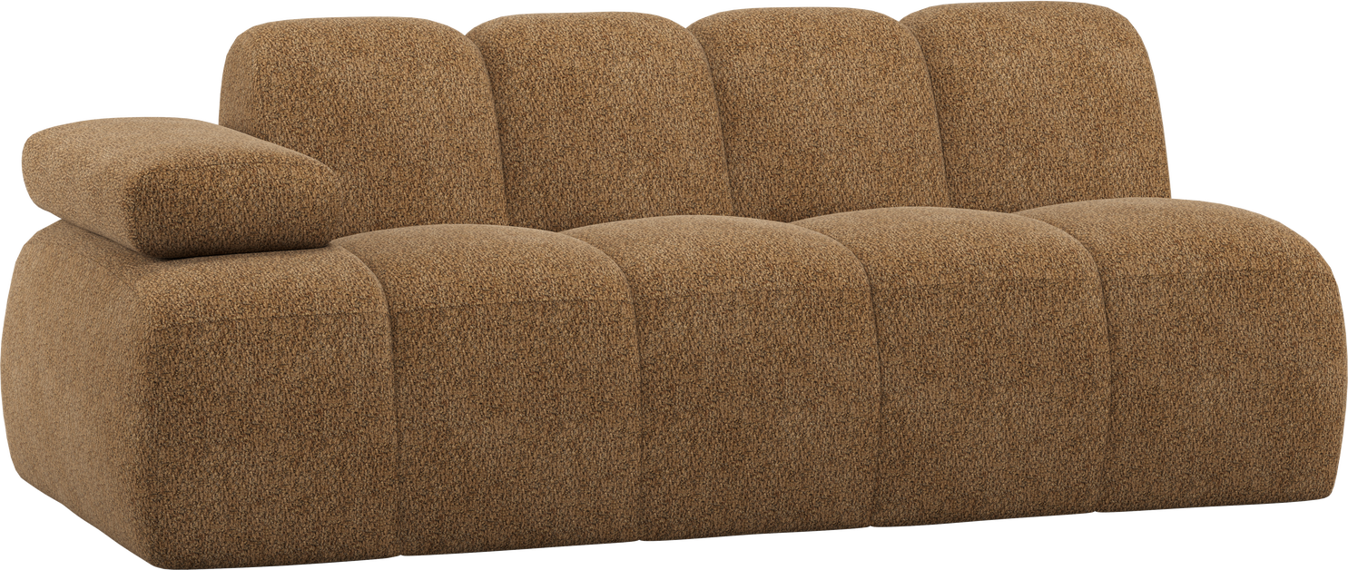 Modulsofa -personers Woood Mojo Honninggul Chenille Venstre Armlæn H74ã B204ã D97