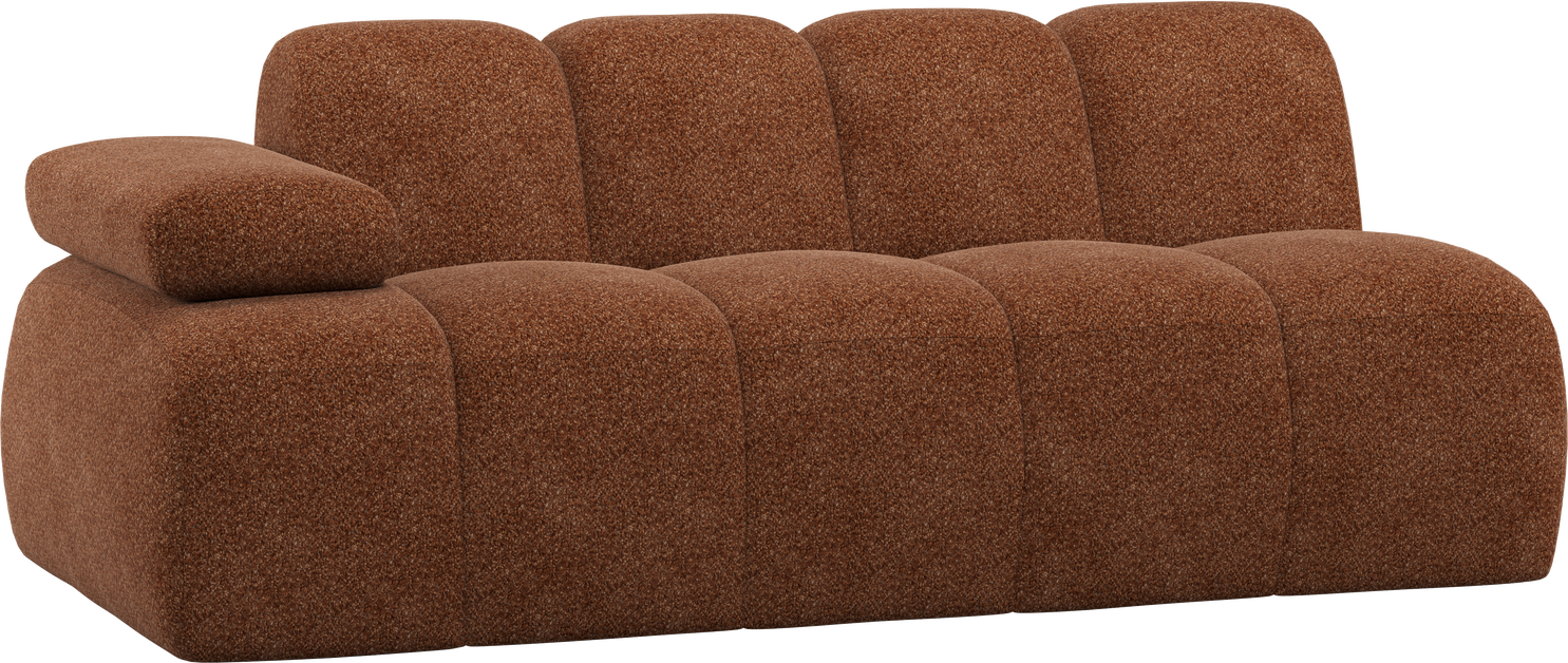 Modulsofa -personers Woood Mojo Rustbrun Chenille Venstre Armlæn B204 D97 H74