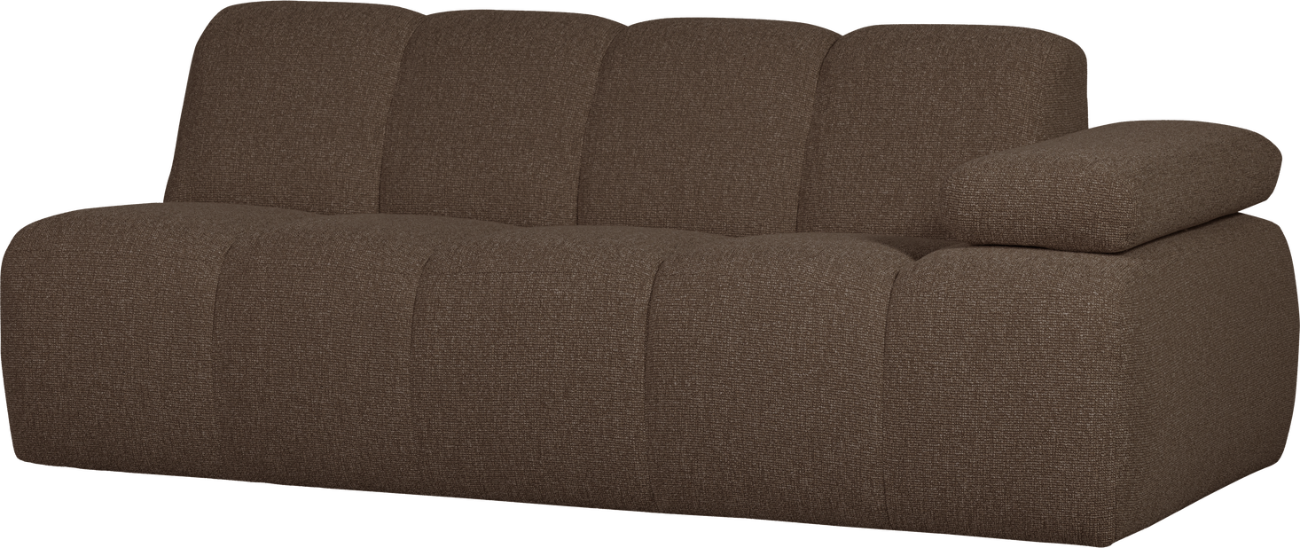 Modulsofa Woood Mojo -personers Modul Armlæn Højre Brun Melange Slidstærk Bouclé B204