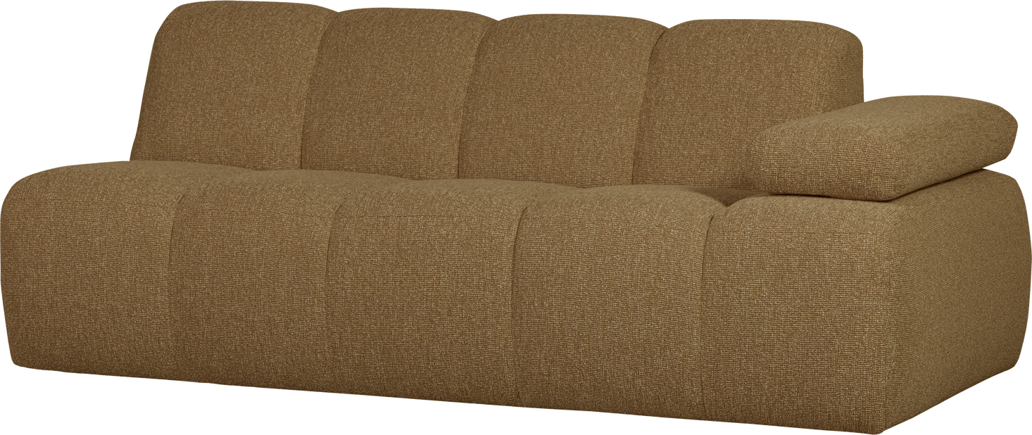 Modulsofa -personers Woood Mojo Formstabil Bouclé Gul Brun Melange Manuelt Justerbart Højre Armlæn 204 Bred