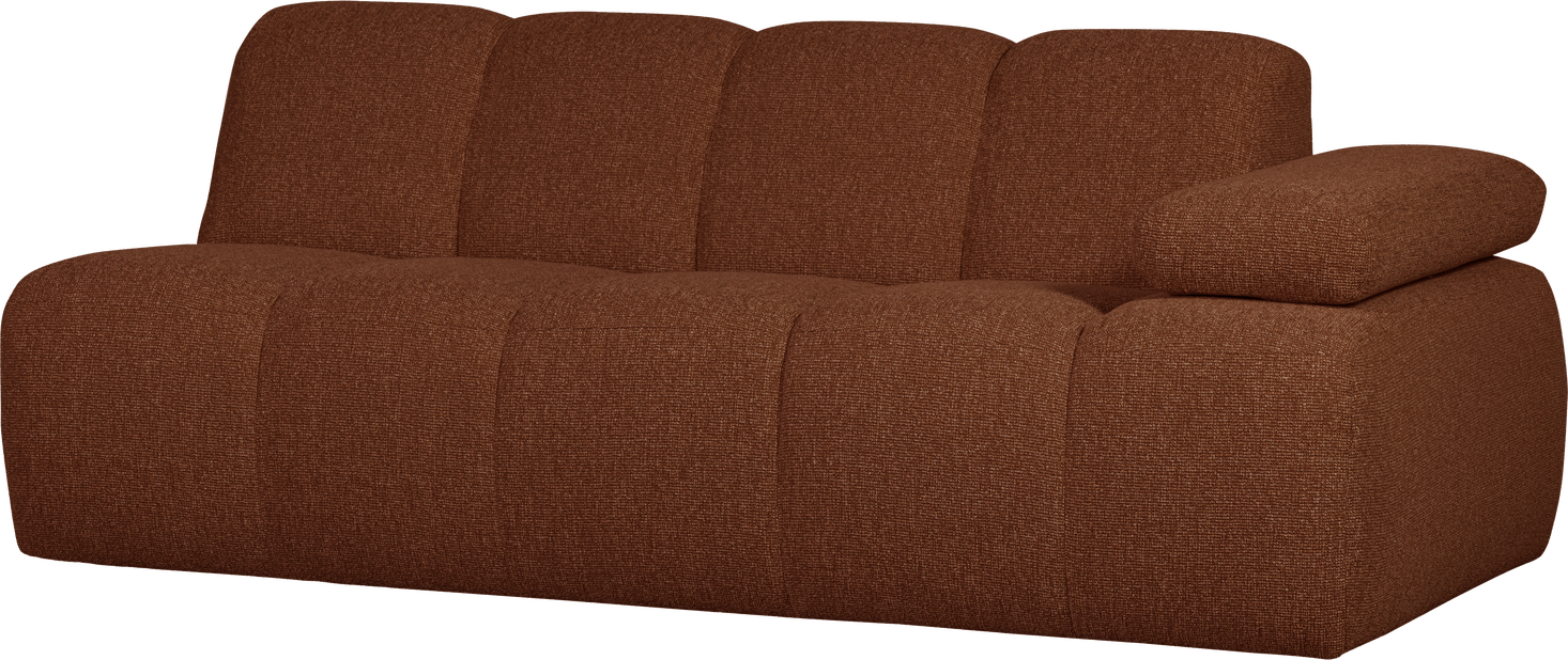 Modulsofa Woood Mojo -personers Sofamodul Armlæn Højre Rustrød Melange Bouclé 204