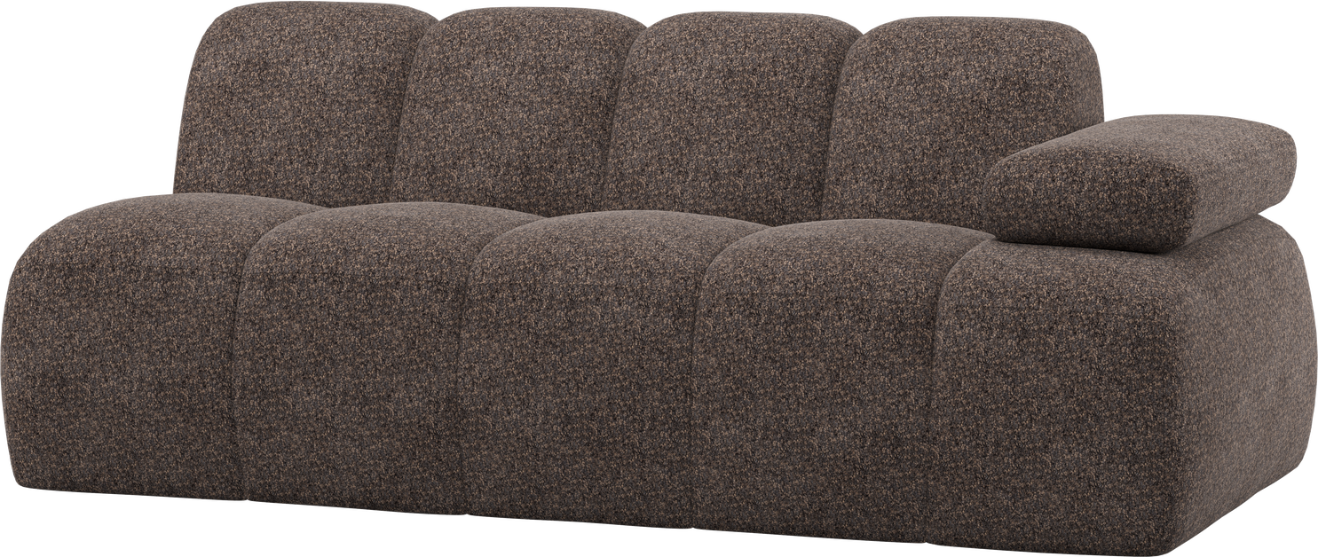 -personers Modulsofa Woood Mojo Brun Valley Chenille Højre Armlæn Blød Voluminøs Struktur