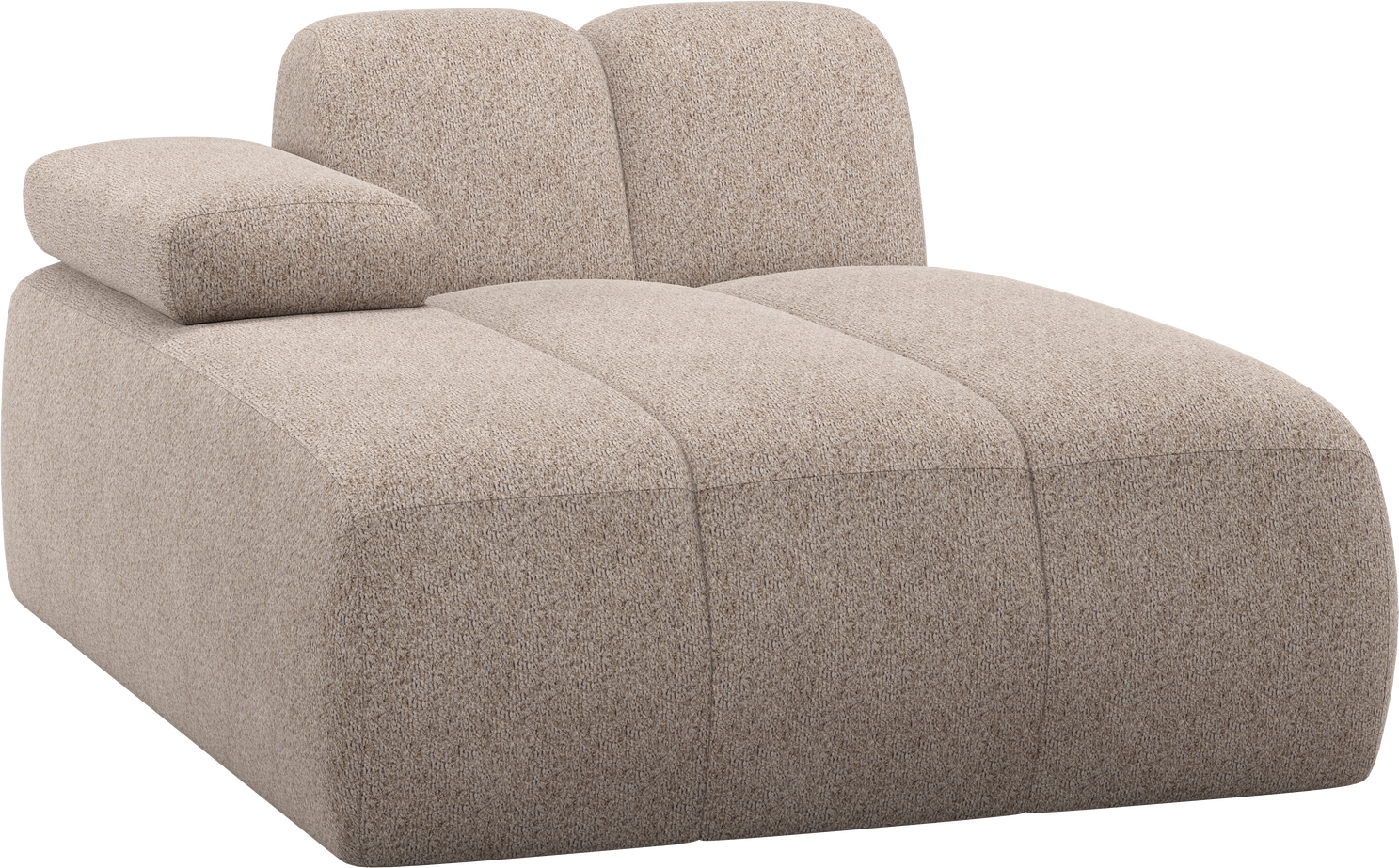 Modulsofa Woood Mojo Valley -chenille Venstrevendt Chaiselong Mørk Sand Manuelt Justerbare Armlæn 284ã 160ã 74