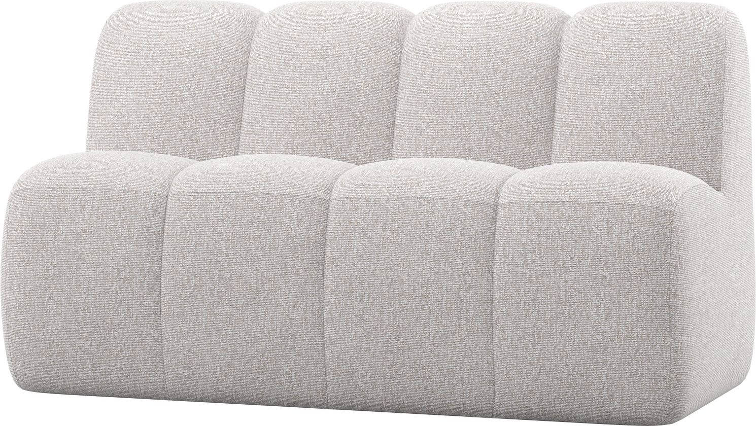 Sofabænk Spisebænk Woood Mojo 164   Med Ryglæn  Beige Bouclé  Fast Polstring  100  Polyester  Martindale 100 000