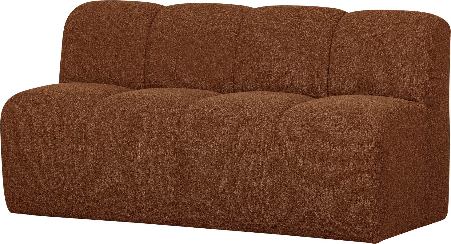 Sofabænk Spisebænk Woood Mojo 164   Rustbrun Melange  Fast Boucléstruktur  100  Polyester  Slidstærk