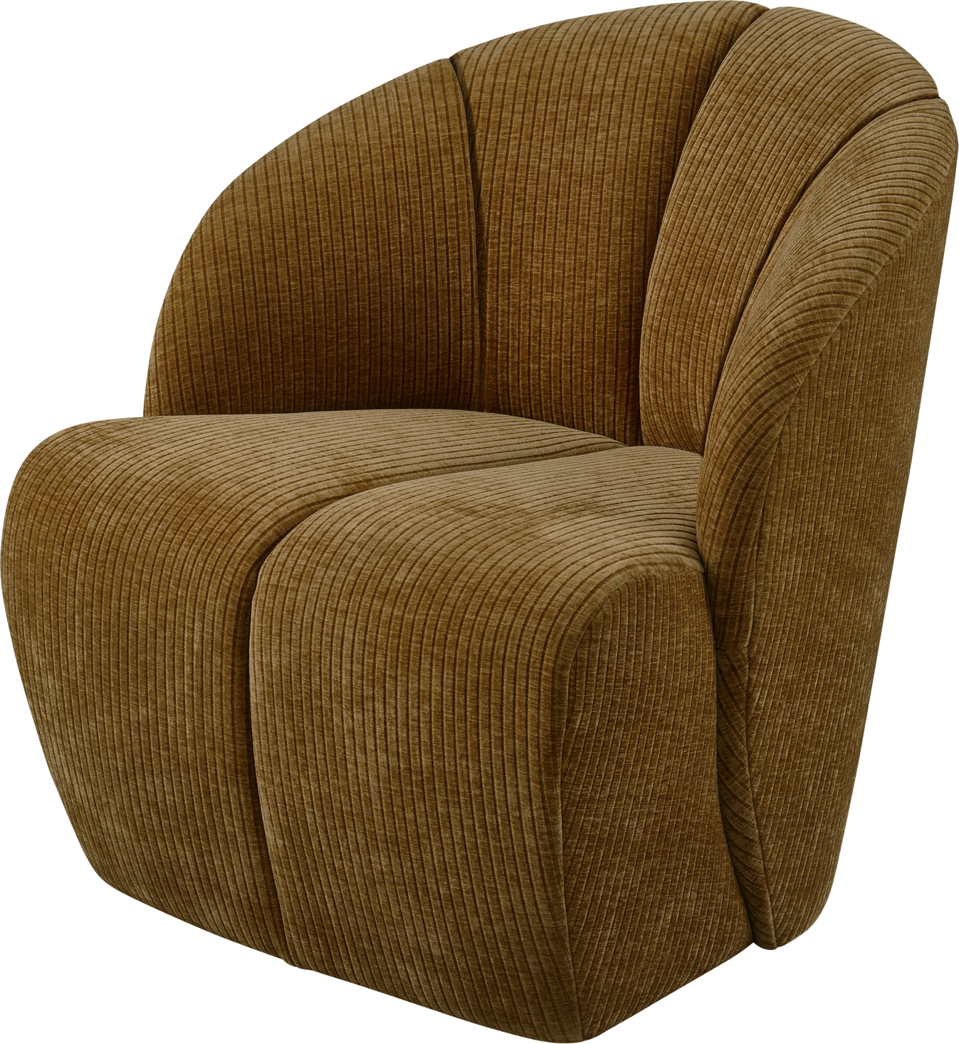 Drejelænestol Woood Mojo Honninggul Ribstof 100 Polyester H75xb68xd77