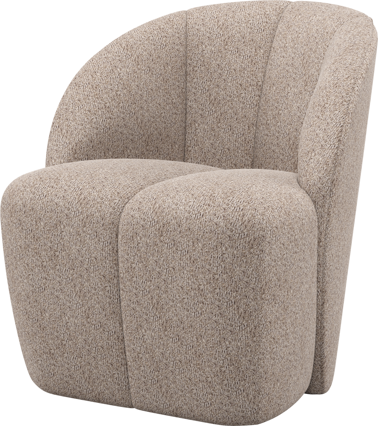 Lænestol Woood Mojo Chenille 100 Polyester Mørk Sand Drejefunktion H75xb68xd77
