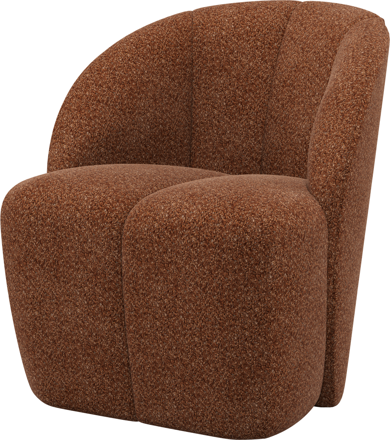 Lænestol Woood Mojo Hvilestol Rustbrun Chenille 100 Polyester Drejefunktion Blød Fyldig