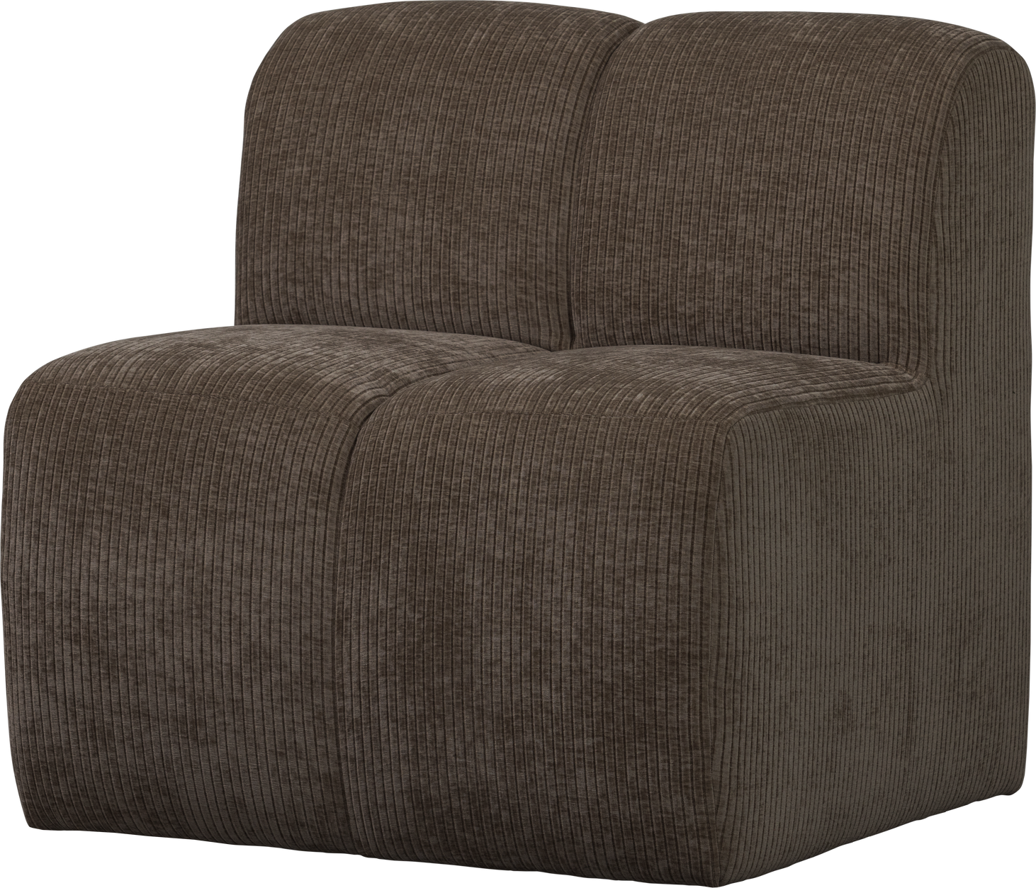 Sofabænk Woood Mojo   Brun Ribstof Spisebænk Med Ryglæn  Fløjlsagtig 100  Polyester  84   73