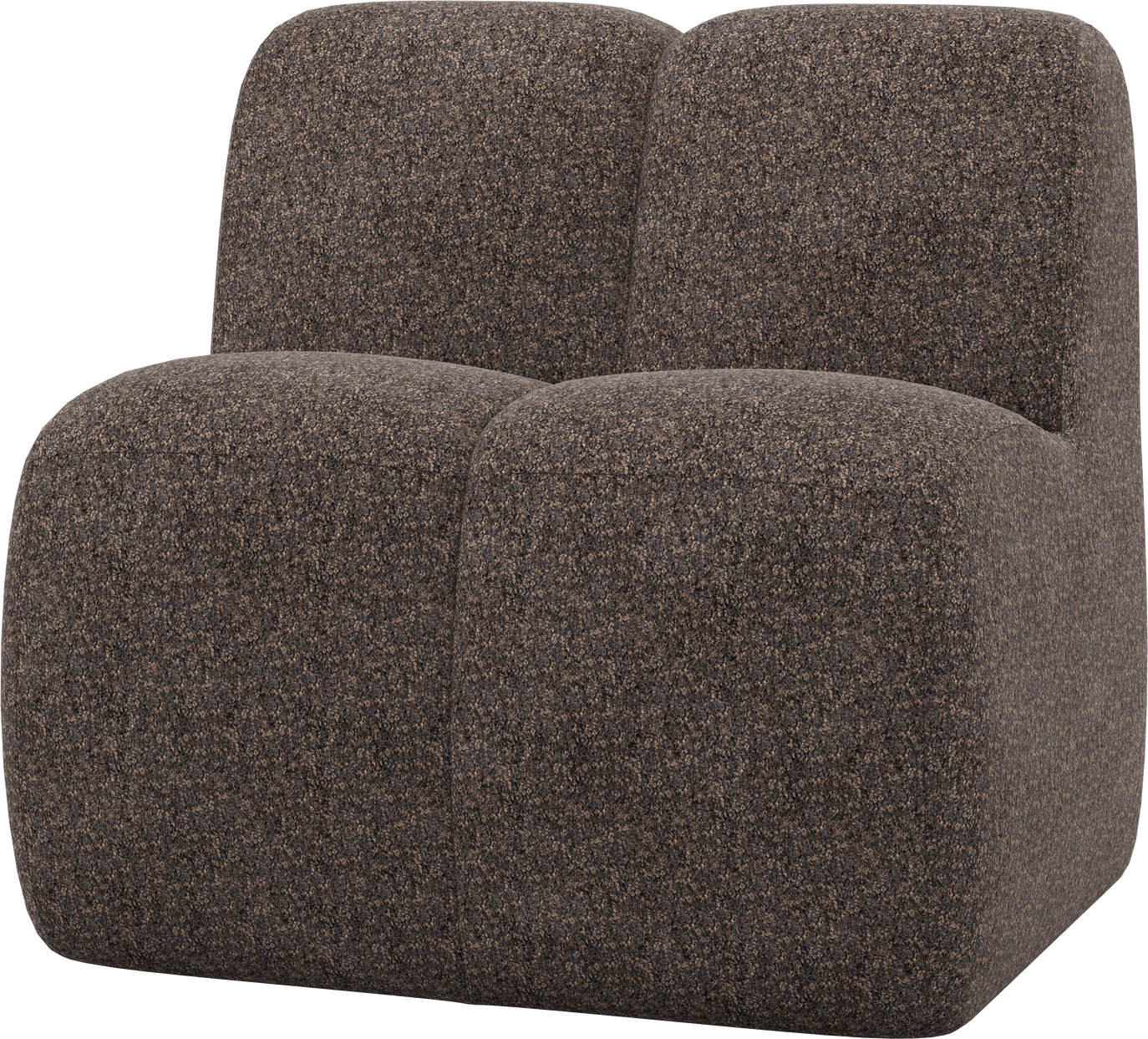 Spisebænk Woood Mojo Med Ryglæn  Brun Voluminøs Chenille 100  Polyester  Siddehøjde 49    80   Bredde