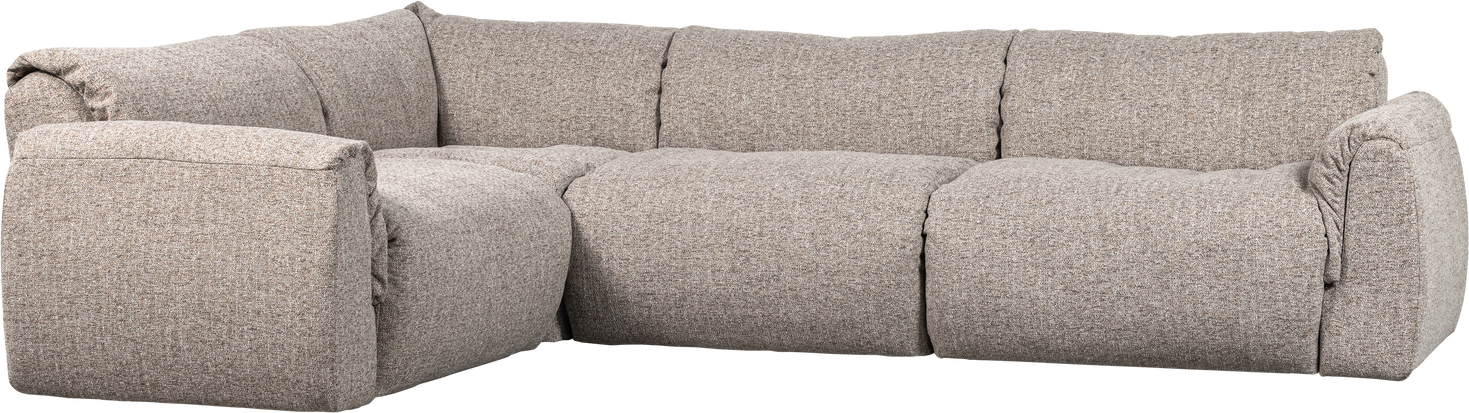 Hjørnesofa Venstrevendt Woood Baggy 301ã 210 Natur Melange Groft Vævet Stof Polstret Med Skum Fjer