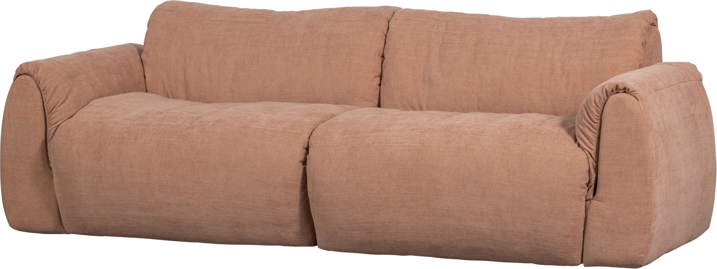 -personers Sofa Woood Baggy Lyserød Vævet Chenille 100 Genanvendt Polyester B228