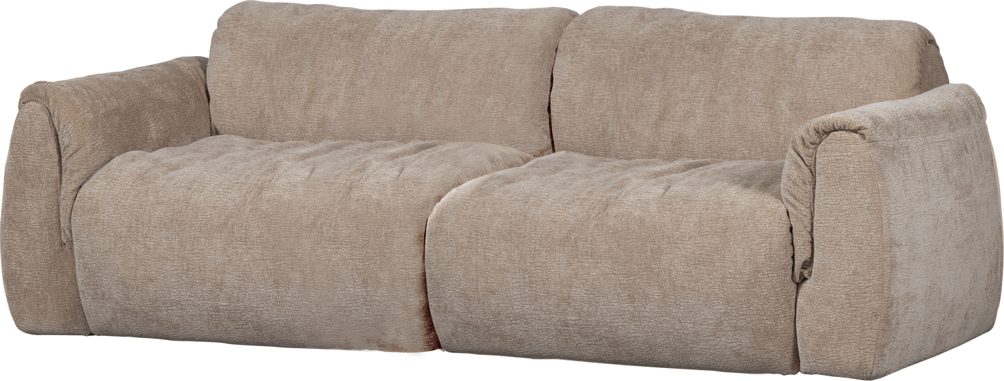 -personers Sofa Woood Baggy Sand Drew 3d Chenille Stof Dunpolstret Komfort Slidstærkt Polyester B228