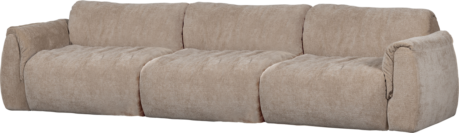 -personers Sofa Woood Baggy Sand Drew Struktureret 3d Chenille Polyester B319 D101