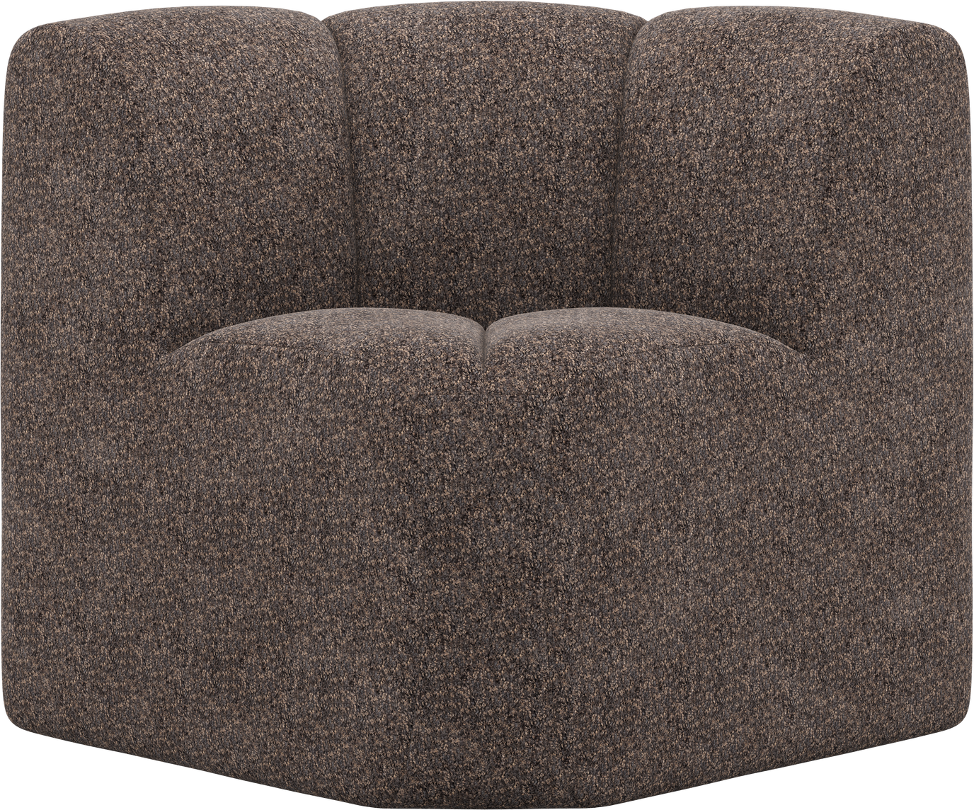 Sofabænk Woood Mojo Hjørne Med Ryglæn  Brun Chenille  100  Polyester  Slidstærk Til Intensiv Brug