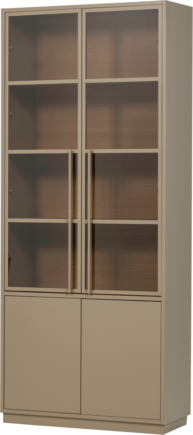 Vitrineskab Buffetskab Woood Collection  Grå Mud-finish  Fsc Mix Fyrretræ  H236xb101xd40