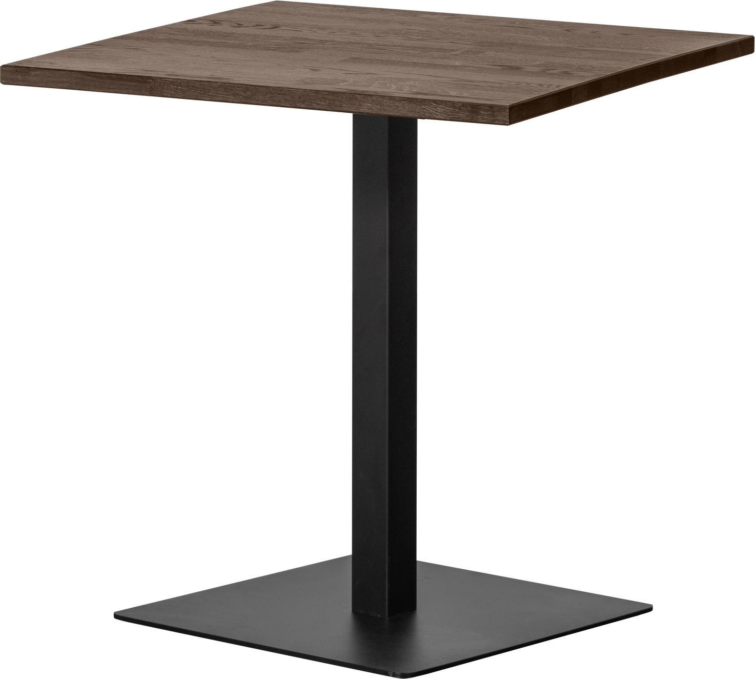 Cafébord Småspisebord Woood Tablo Limet Med Fingerjoint Kashmir Brun Sort Pulverlakeret Metalstel 80x80x74 Fsc Mix