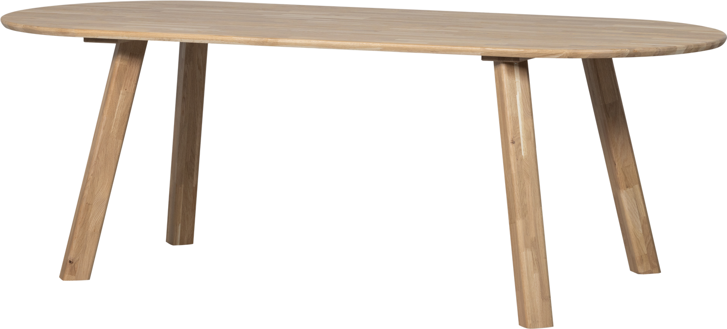 Spisebord Woood Tablo 220x90 Massiv Egetræ Fsc-mix Natur Rektangulært