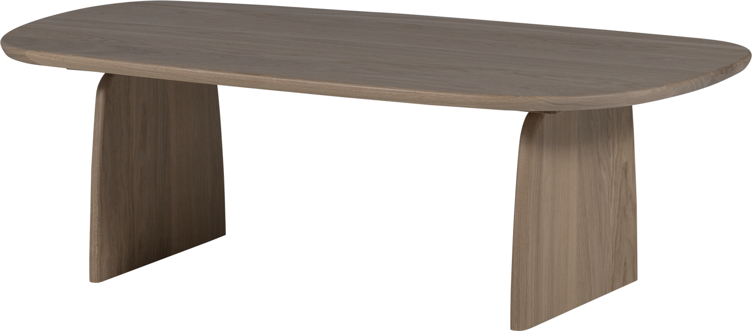 Sofabord Woood Tablo Ovalt Egetræ Bejdset Pebble Grey 110x60 H35 Fsc Mix