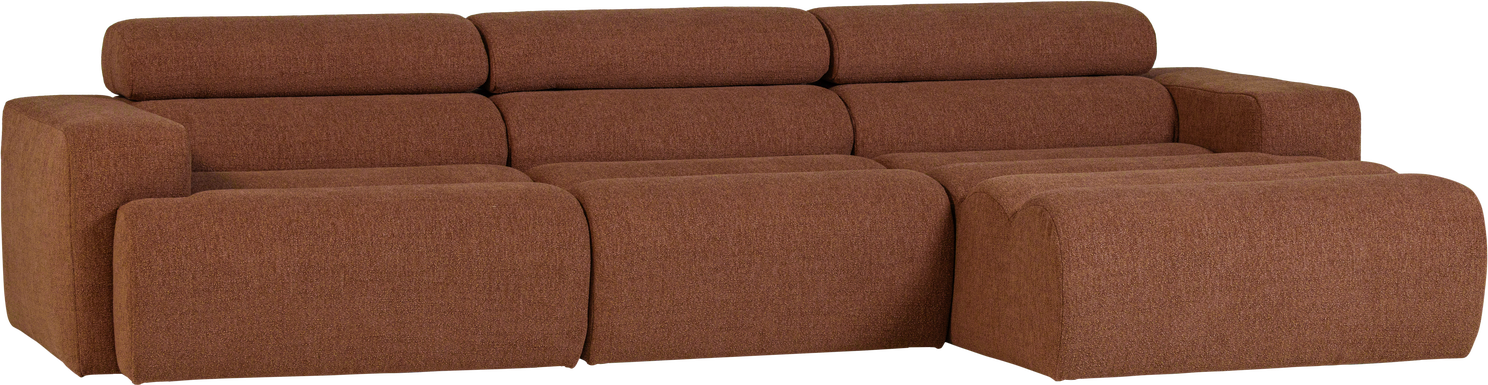 Loungesofa Højrevendt Woood Novi Terra Bouclé 300x173 Justerbar Nakkestøtte