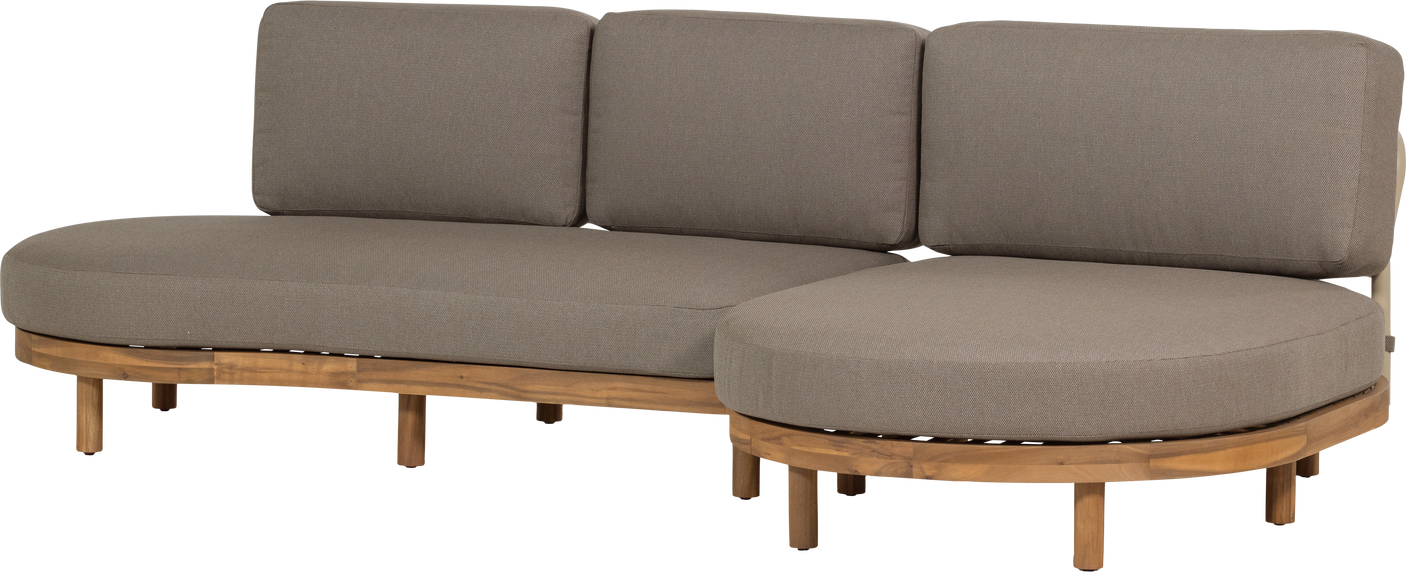 Udendørs Hjørnesofa Lounge Woood Collection  Akacietræ Med Sand Polstring  Vejrbestandig  Højrevendt  300x100x83