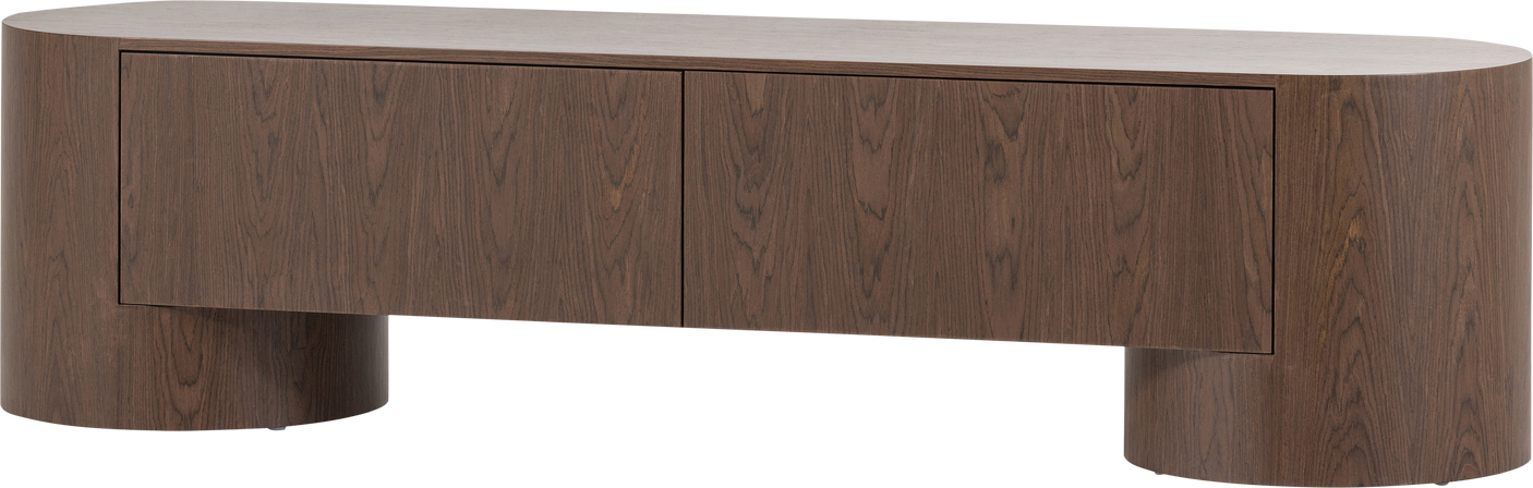 -bord Woood Velari Collection Brun Træfinér Mdf 200 Bred Afrundede Hjørner Leveres Samlet
