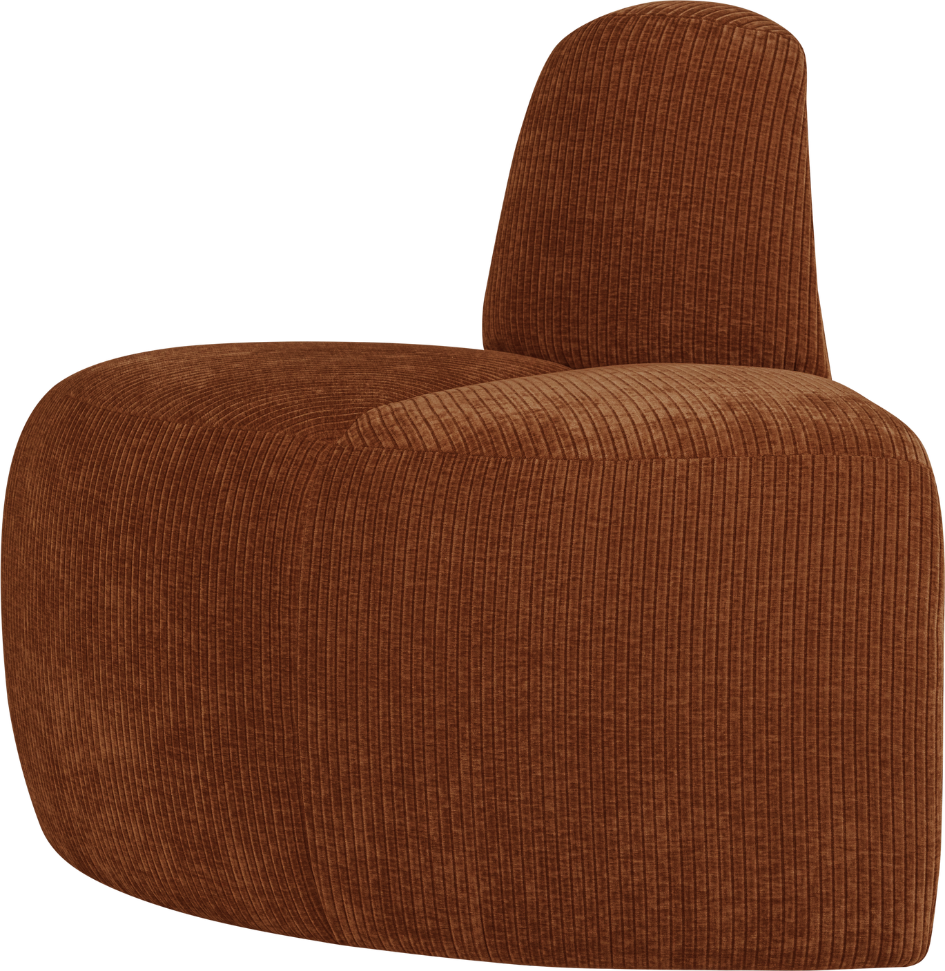 Spisebænk Sofabænk Woood Mojo B100   Rustbrun Ribstof 100  Polyester Fsc-stel