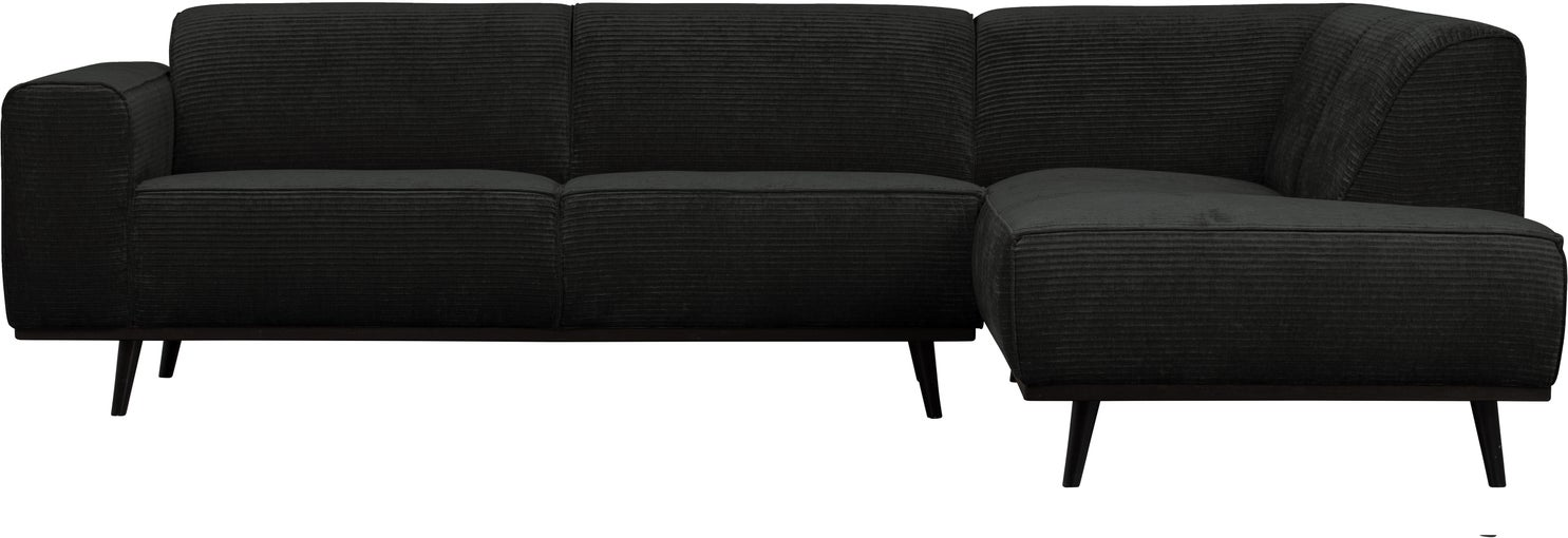 Hjørnesofa Woood Statement Højrevendt Grafitgrå Ribstof Jacquard 274x210 25 000 Martindale