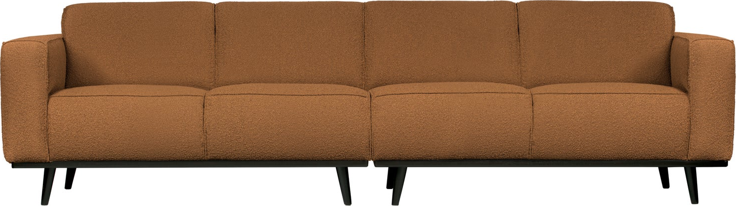-personers Sofa Woood Statement Rødbrun Bouclé 280x93x77