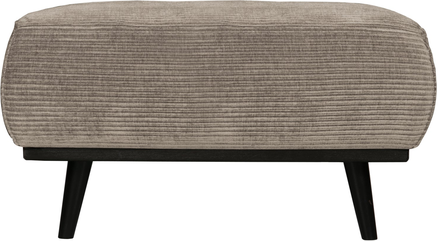Puf Woood Statement Lergrå Vævet Jacquard Fodskammel 80x55x40