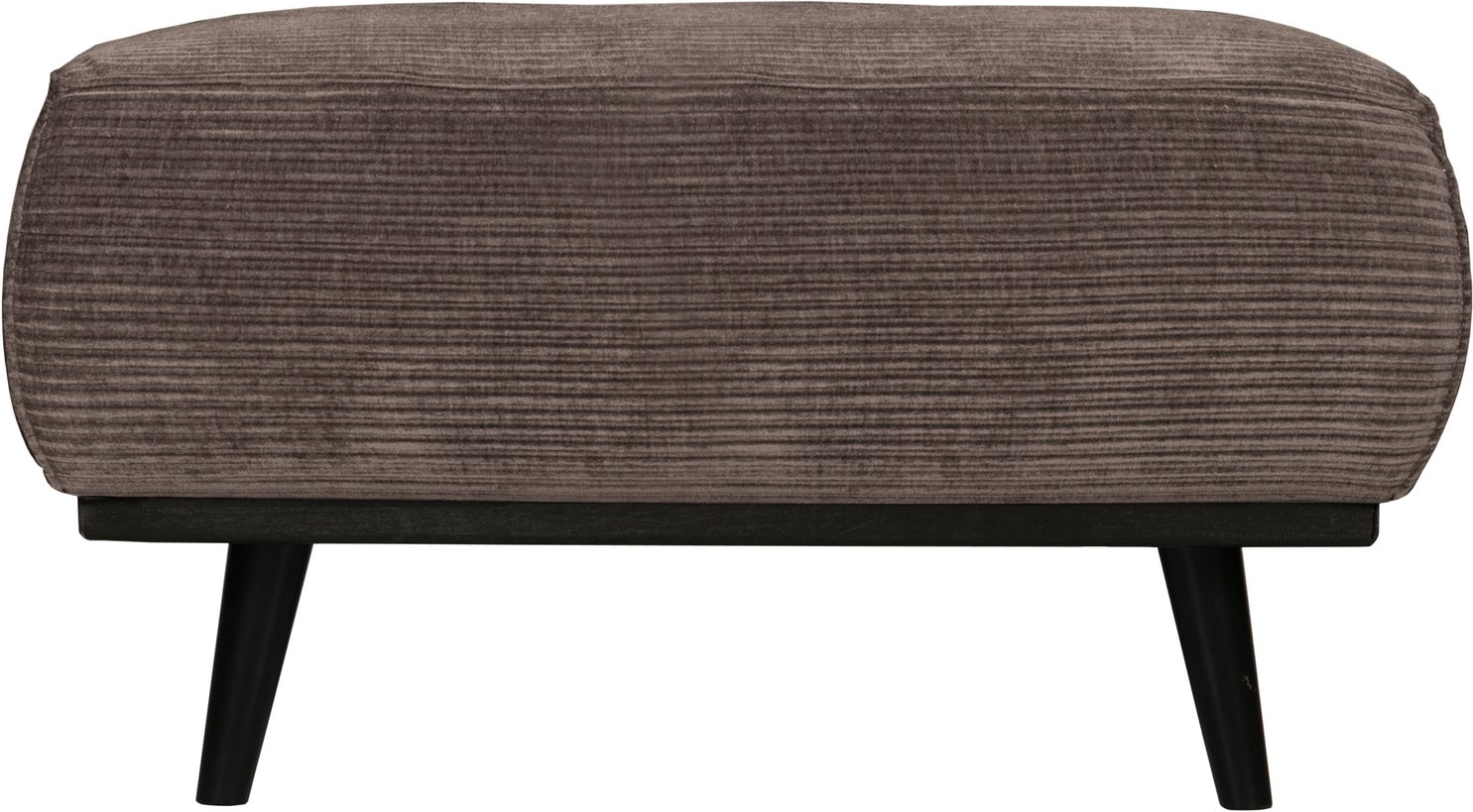 Puf Fodskammel Woood Statement Taupe Brama Ribstof 40x80x55