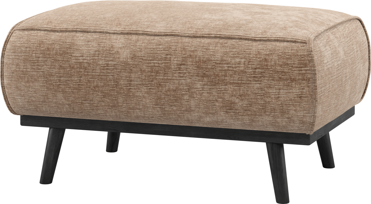 Puf Woood Statement Taupe Chenillevelour H40ã B80ã D55