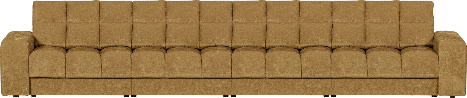 -personers Lounge Sofa Woood Second Date Gylden Polyesterstof