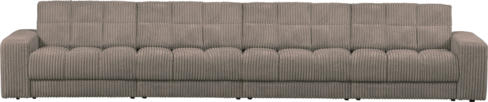 -personers Sofa Woood Second Date Mudderfarvet Fløjl L406x99x78