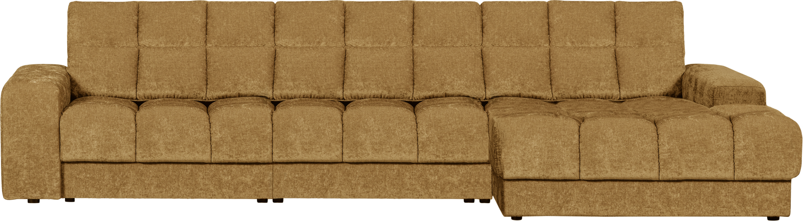 Chaiselongsofa Woood Second Date Guld Polyester 316x162 Højrevendt Loungesofa