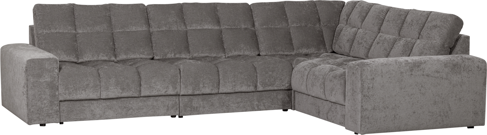 Hjørnesofa Højrevendt Woood Second Date Grå Polyesterstof 316x212x78