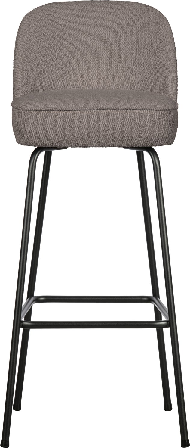 Barstol Woood Vogue Bouclé Nougat Sort Pulverlakeret Metalbase Sædehøjde 80