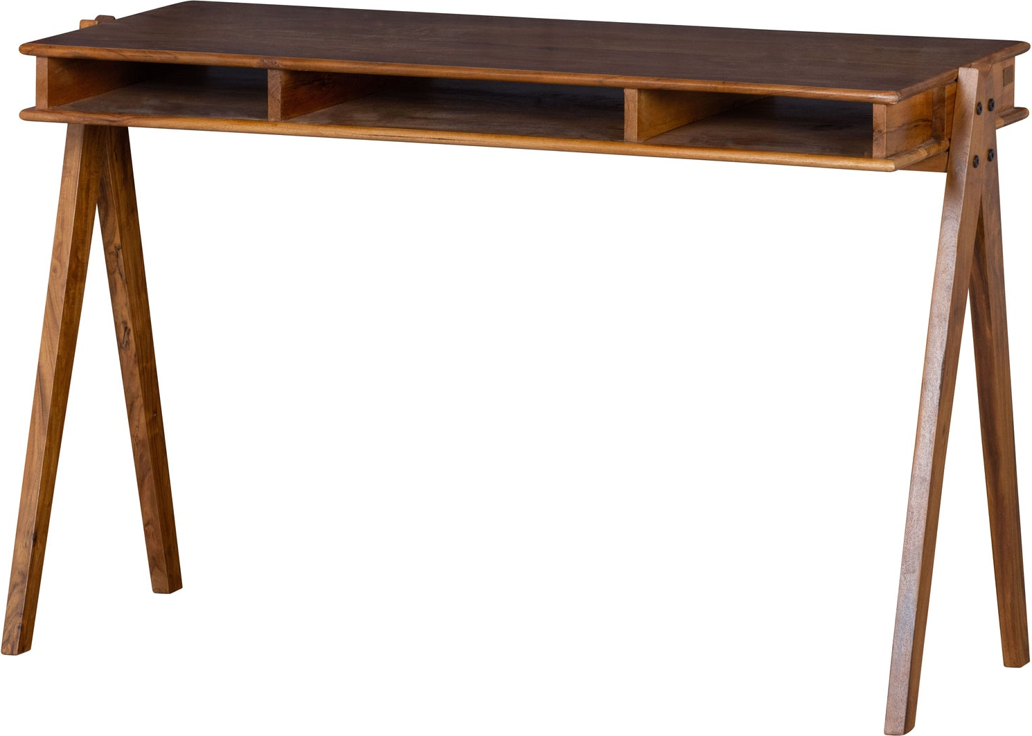 Skrivebord Woood Collection Akacietræ Naturlig Træfinish 120x50 åbne Rum
