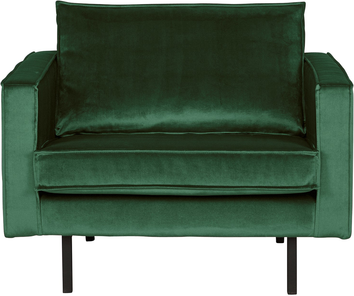 Lænestol Woood Rodeo Skovgrøn Velour H85xb105xd86 Rummelig Løse Hynder