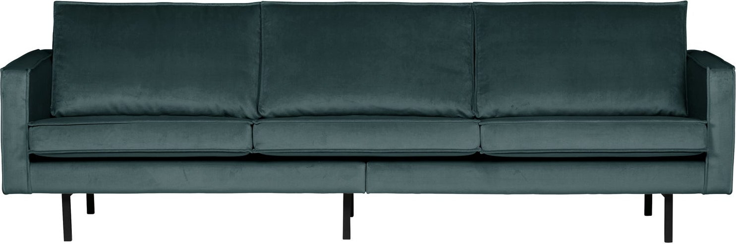 -personers Sofa Woood Rodeo Teal Jarra Velour Høj Slidstyrke Komfort H85 B277 D86