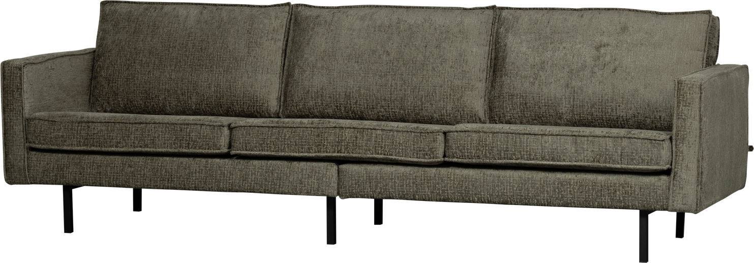-personers Sofa Tresæders Woood Rodeo Frost Blå Struktureret Velour 100 Polyester Faste Hynder Zigzagfjedre