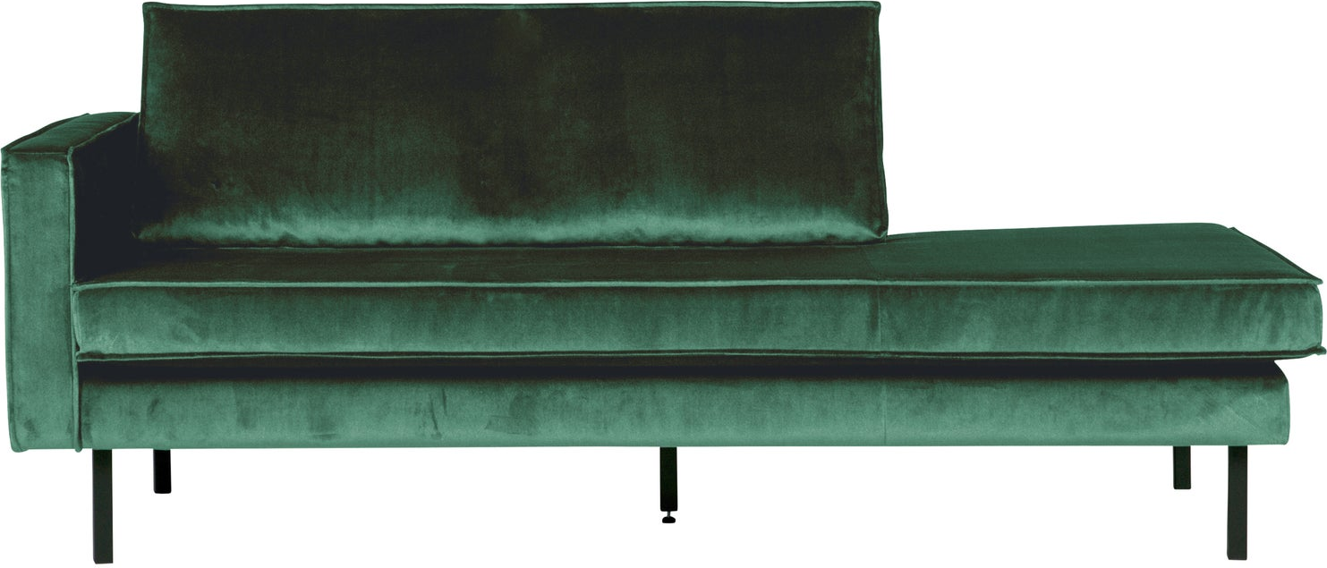 Daybed Woood Rodeo Venstrevendt 203x86 Velour Skovgrøn Moderne Lounge
