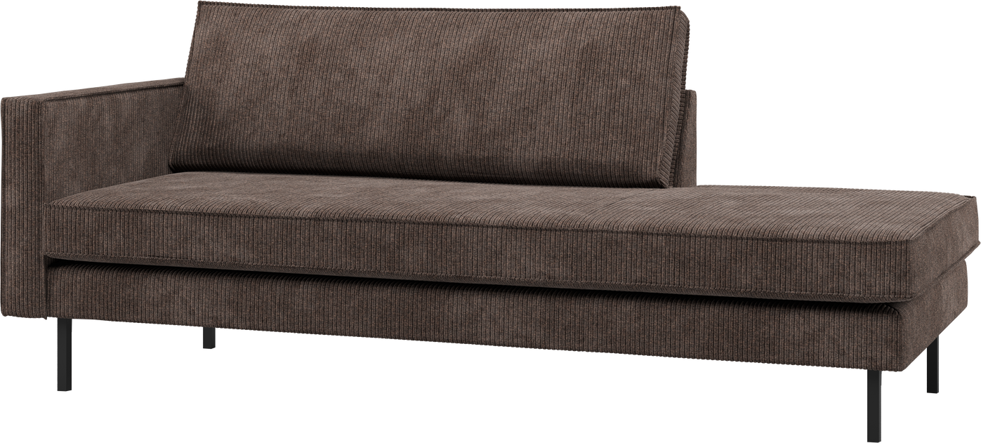 Daybed Woood Rodeo Venstrevendt 203 Brun Ribstof Jacquardvævet Polyester
