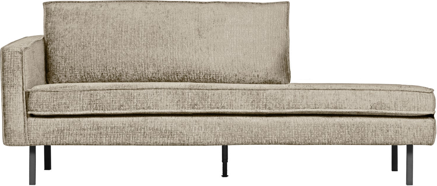 Daybed Woood Rodeo 203 Wheatfield Beige Strukturfløjl Velour Venstrevendt Højbenet